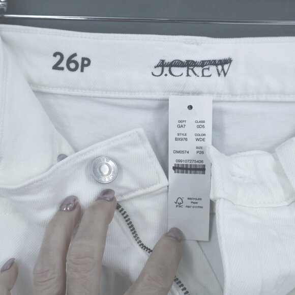 J.Crew Petite Classic Straight Jean In White Women's 26P Casual Everyday Weekend - Picture 3 of 16